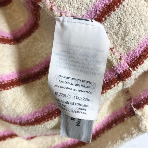 🍒BOGO🍒 Madewell Marin Sweater Tee in Stripe Retro Beige Pink - Picture 10 of 10